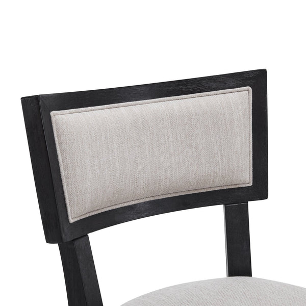 English Elm Christopher Knight Home® - 26.5" Counter Stools Set of 2 Upholstered Farmhouse Bar Stools with Curved Back, Footrest, Solid Wood Frame Beige+Black 72643.00BGECHOC