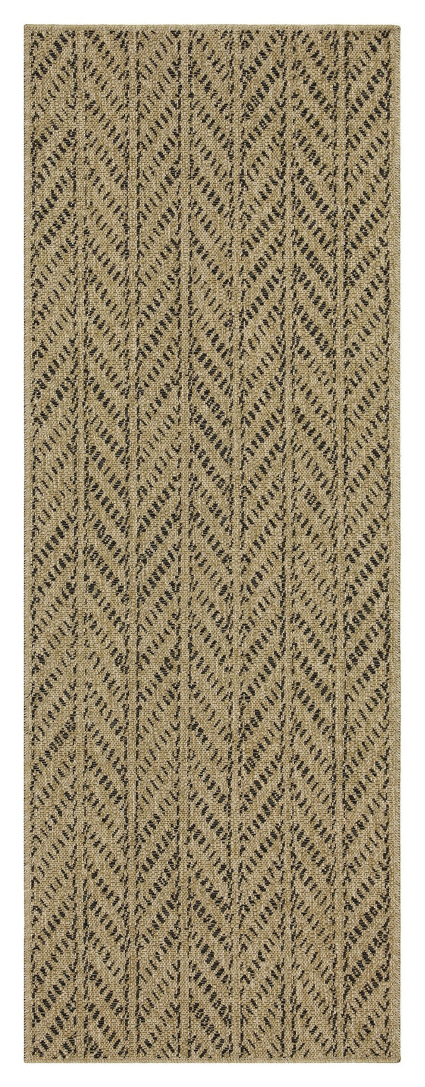 English Elm Earth Jute-Black 2'7" X 7'3" Indoor/Outdoor Area Rug - Durable, Low-Maintenance, Pet-Friendly Design! B186P198846