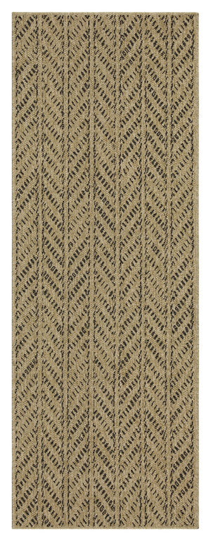 English Elm Earth Jute/Black 7'10" X 10'3" Indoor/Outdoor Area Rug - Durable, Stain-Resistant, Modern Design! B186P198844