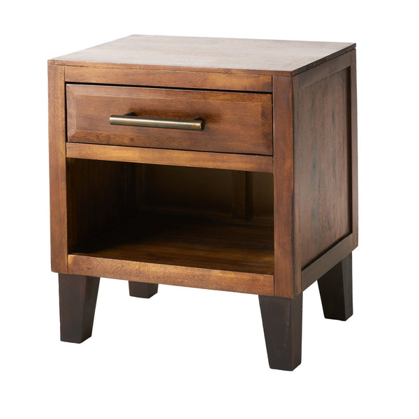 English Elm Christopher Knight Home® - End Table - Stylish Warm Brown Acacia Wood With Industrial Iron Frame For Versatile Home Decor N771P271381W