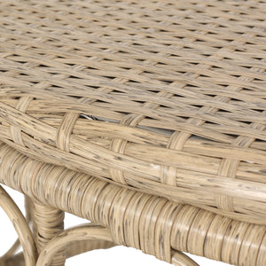English Elm Christopher Knight Home® - BRUCE Wicker Rattan Coffee Table with Boho Weave Top, Durable Polyethylene Construction, 32.5"W Brown 70417.00LBRN