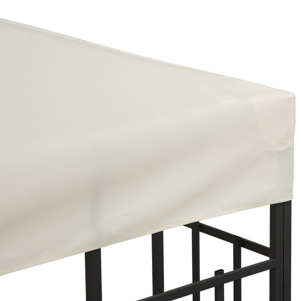 English Elm Outsunny Two Tier Vented Gazebo Replacement Canopy Uv Resistant Polyester Cover Cream W2225P174269