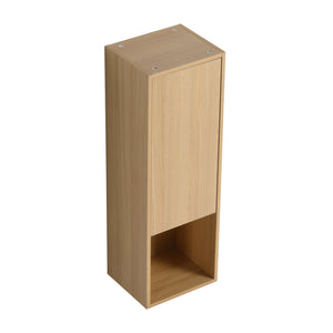 English Elm 12 Inch Oak Wall Mounted Bathroom Cabinet Soft Close Door Engineered Wood Storage W1972P457938