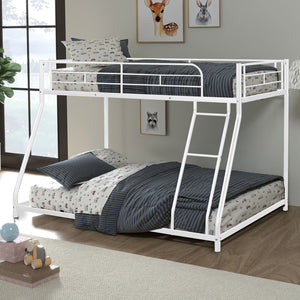 English Elm Twin Arch Slat Bunk Bed with Patented Insert & Lock Joint System — Sturdy Transitional Style, Space-Saving Design White 77 L x 14 W x 8 H B2741P347857