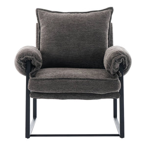 English Elm Adjustable ergonomic recliner chair with 6-position 90°–180° support for lumbar comfort and versatile use Gray W2311P357153