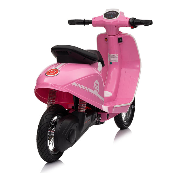 English Elm 24v Kids Electric Dirt Bike with Pneumatic Tires Suspension and Bluetooth for Ages 8-14 W1578P297858