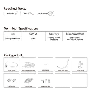 English Elm Smart Bidet Toilet Seat With Heated Ergonomic Comfort, Adjustable Water Temp & Pressure, Easy Install T3177P286030-GIGA
