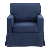 OSP Home Furnishings Halona Upholstered Armchair Navy