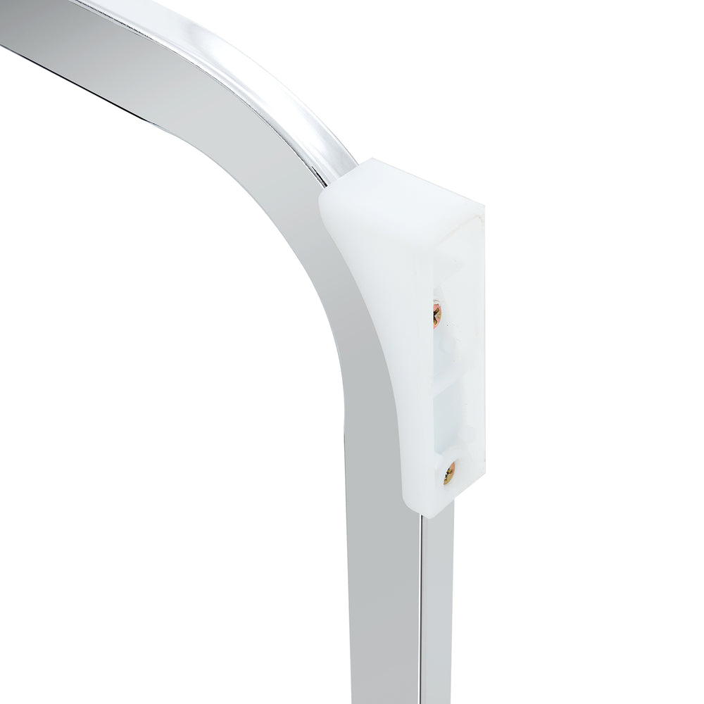 English Elm Luxury Arched Dining Chair Set Of 2 - Dark Gray Pu With Silver Metal Legs For Modern Elegance W1151P154867