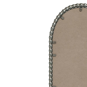 English Elm Iron Oval Retro Mirror with Antique Finish - Decorative Wall Hanging for Living Room & Entryway (Elegant) Silver W757P266577