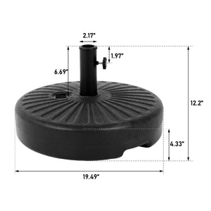 English Elm Umbrella Umbrella Base - Heavy-Duty, Weather-Resistant Support For Patio & Market Umbrellas, Easy Assembly! W640P245803-GIGA