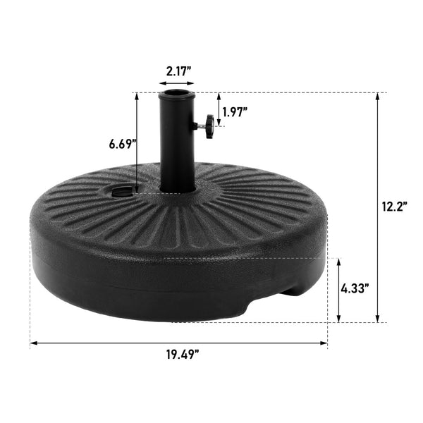 English Elm Umbrella Umbrella Base - Heavy-Duty, Weather-Resistant Support For Patio & Market Umbrellas, Easy Assembly! W640P245803-GIGA