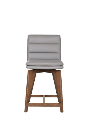 Castor Genuine Leather Counter Chair for Stylish Dining and Ultimate Comfort