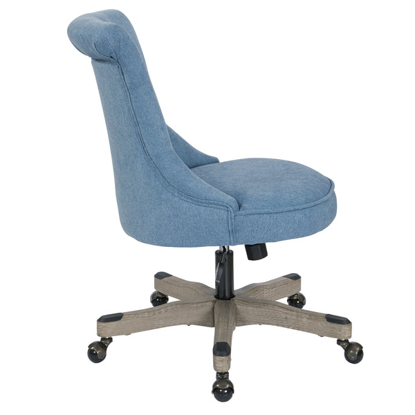 OSP Home Furnishings Hannah Tufted Office Chair Sky