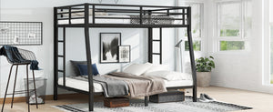 English Elm Metal Full Xl Over Queen Bunk Bed – Heavy-Duty, Space-Saving, Noise-Reducing Comfort For All Ages W1580S00238