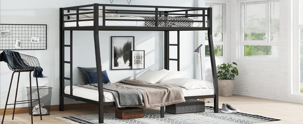 English Elm Metal Full Xl Over Queen Bunk Bed – Heavy-Duty, Space-Saving, Noise-Reducing Comfort For All Ages W1580S00238