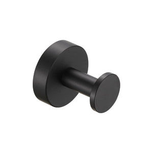 English Elm Round Matte Black Towel Hooks - 2 Pack Of Durable Wall-Mounted Holders For Modern Home Spaces T3177P280083-GIGA