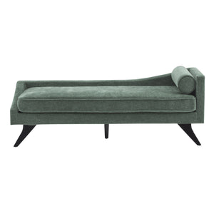 English Elm Christopher Knight Home® - CHAISE modern fabric lounge with rolled accent pillow, splayed birch legs and luxe comfort seating experience Green 68.25 L x 28 W x 17.75 H N776P291705G