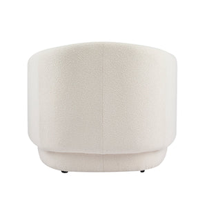 English Elm Amanda Sculptural Boucle Accent Chair Plush Cream Upholstery for Modern Living Spaces N767P381615B