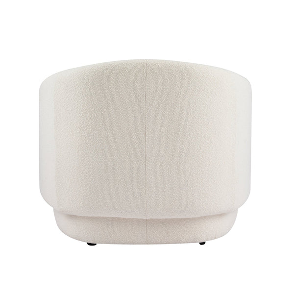 English Elm Amanda Sculptural Boucle Accent Chair Plush Cream Upholstery for Modern Living Spaces N767P381615B