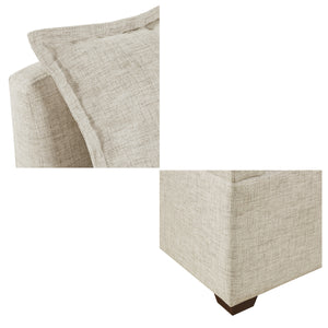 English Elm Modular Armless Chair — Sleek Upholstered Sectional Piece with Durable Fabric, Solid Wood Frame, Cozy Foam Seating and Versatile Configurations for Modern Living Room Decor Linen 31 L x 35 W x 18.25 H B035129471