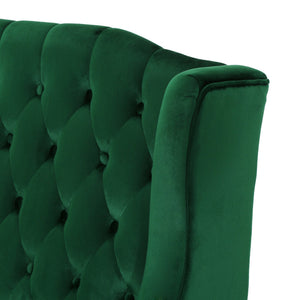 English Elm Christopher Knight Home® - LOVESEAT Emerald Velvet Wingback with Button-Tufted Diamond Stitch, Durable Wrinkle-Resistant Comfort 92 61186.00NVLTEMD