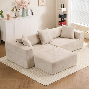 English Elm Modular L-Shaped Lounge Chair & Cloud Sofa – No Installation, Deep Seat Comfort For Living Rooms & Bedrooms W2012S00010