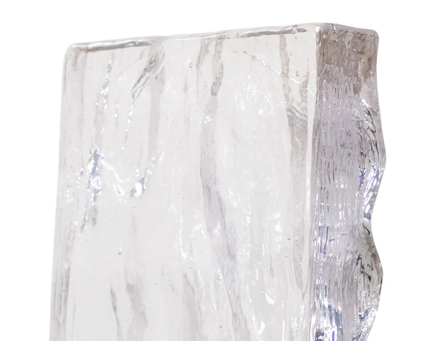 Sunpan Indira Sconce - Elegant Thick Cast Glass with Brushed Gold Base for Stunning Indoor Illumination