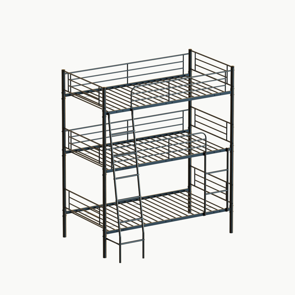 English Elm Black Metal Loft Bed with Built-in Desk Rgb Led Lighting and Charging Station Black W1671S00002