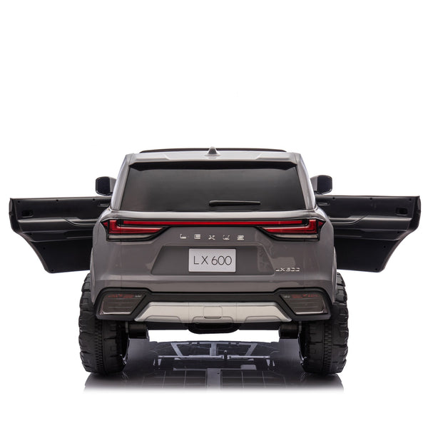 English Elm Licensed Lexus Lx600 24v Two Seater Kids Ride on Suv with Remote and Suspension Gray W1578P339058