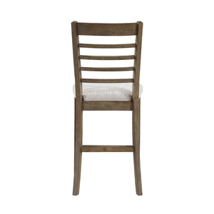 English Elm Stylish 6-Piece Counter Height Dining Set With Bench & Chairs - Light Brown Oak Finish For Comfort! B011P372219-GIGA