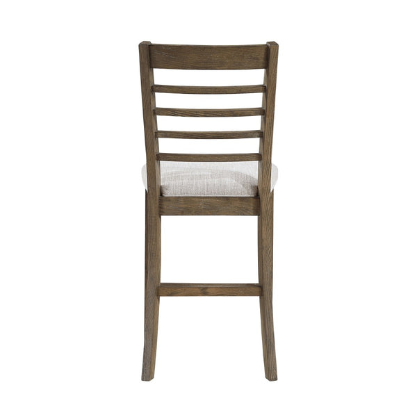 English Elm Stylish 6-Piece Counter Height Dining Set With Bench & Chairs - Light Brown Oak Finish For Comfort! B011P372219-GIGA