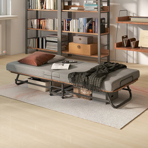 English Elm Portable Folding Guest Bed with Memory Foam and Reinforced Steel Frame on Locking Wheels T3963P447221