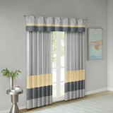 Madison Park Amherst Transitional Polyoni Pintuck Curtain Panel MP40-4371 Yellow