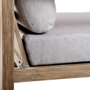 English Elm Paradise Solid Eucalyptus Patio Lounge Chair Uv Resistant Cushions Modern Outdoor B2736P464891