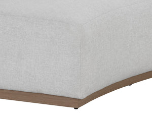 Sunpan Cadiz Modular Sofa - Elegant Gracebay Grey Fabric, Durable Teak Frame, Eco-Friendly and Stylish Comfort