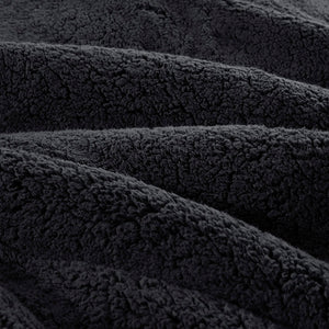 JLA Home Intelligent Design - Crushed Velvet Sherpa Reversible Comforter Set with Hypoallergenic Fill, OEKO-TEX Certified Luxury Charcoal ID10-2379