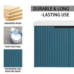 English Elm 48" Modern Wall-Mounted Bathroom Vanity With Resin Double Sink & Soft-Close Doors For Stylish Storage P1 W999S00351-GIGA