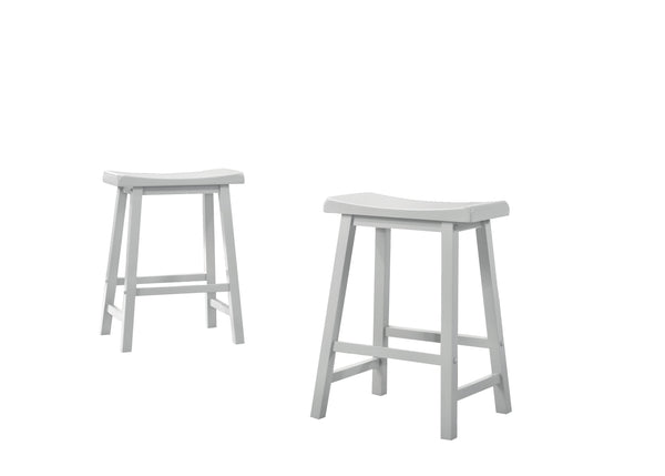 English Elm Set of 2 Alonzo Backless Counter Stools Solid Wood Frame Ergonomic Kitchen Seating B061P160683