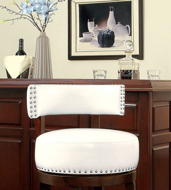 English Elm Bar Chairs Set Of 2 - 30" Upholstered With Dark Oak Legs, Comfortable Padded Seats & Stylish Trim B2741P339268