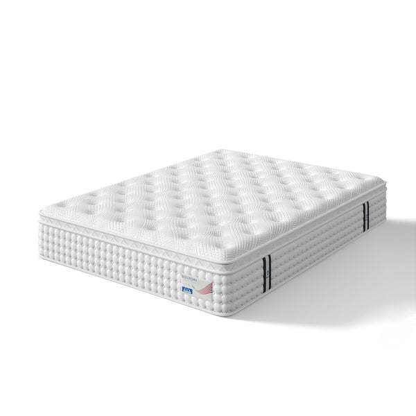 English Elm 12 Inch Queen Gel Foam Pocket Spring Hybrid Mattress Firm Support Spinal Relief B2716P454763