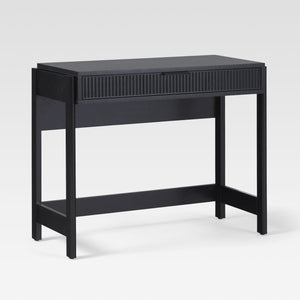 Holmes Modern Writing Desk with Reeded Drawer Black WEHOL42OS1BL0 Walker Edison