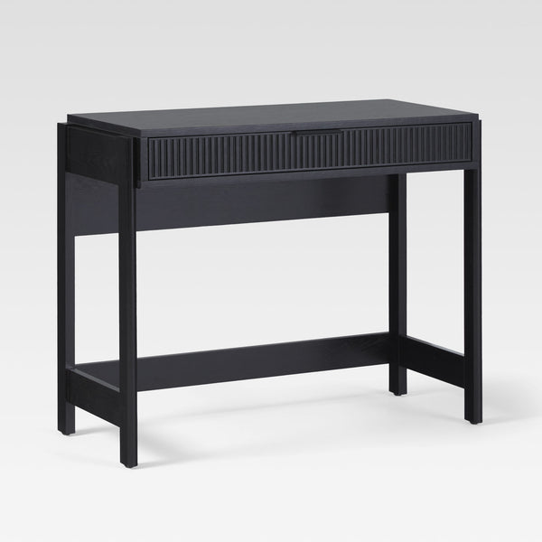 Holmes Modern Writing Desk with Reeded Drawer Black WEHOL42OS1BL0 Walker Edison