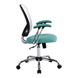 OSP Home Furnishings Gianna Task Chair White/Linen Turquoise