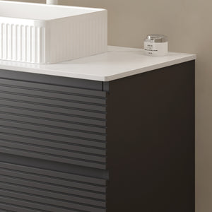 English Elm Vedo/veno 36 Inch Wall Mounted Plywood Bathroom Vanity Cabinet Matte Gray Modern W2615P200124
