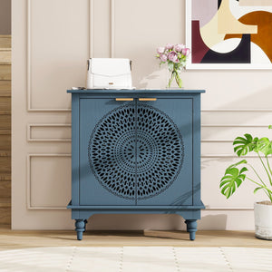 English Elm American Hollow Carved Ash Veneer Two Door Sideboard Cabinet for Living Room Storage W688P265009