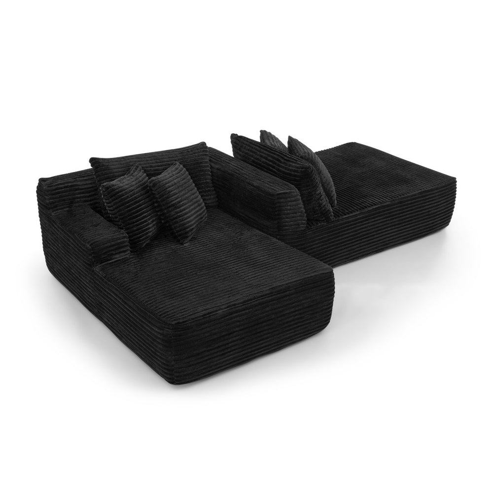English Elm Two-Seater Lazy Sofa Lounge Chair - Plush Velvet, No Assembly, Modern Design For Cozy Spaces W487S00382-GIGA