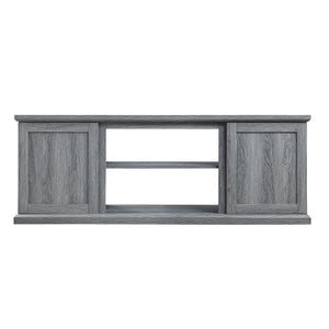 English Elm Franklin 60" TV Stand with Soft-Close Doors and Concealed Shelves for Elegant Media Storage Grey B365P398323