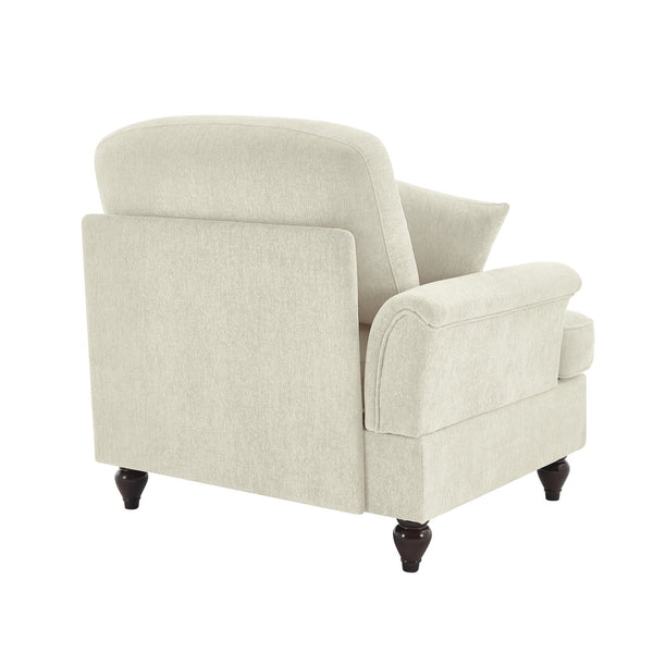 English Elm Sofa Modular Chenille Upholstered with Spindle Legs and Detachable Ruffle Skirt W3041P332558