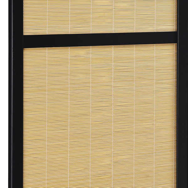 English Elm Sensei Woven Bamboo Folding Screen Fsc Pine Frame Four Panel Room Divider B062P451672